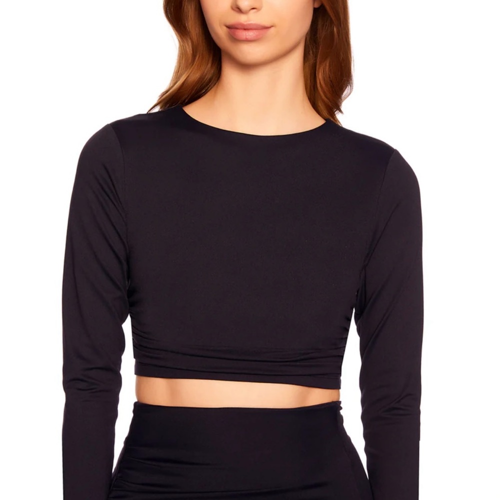 Susana Monaco Black Long Sleeve crop top